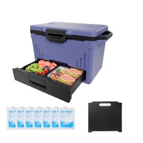 Hard Cooler, 50QT Portable Cooler, Leak-Resistant Coolbox Keeps Contents Cool for 48 Hours, Insulated Chests with Ice Retention and Heavy-Duty Ha