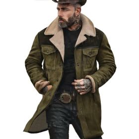 Suede Multicolor Jacket Multi-pocket Zipper (Option: Army Green-S)